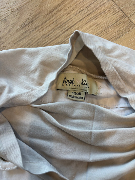 Small White Pre-Loved Maternity Shorts