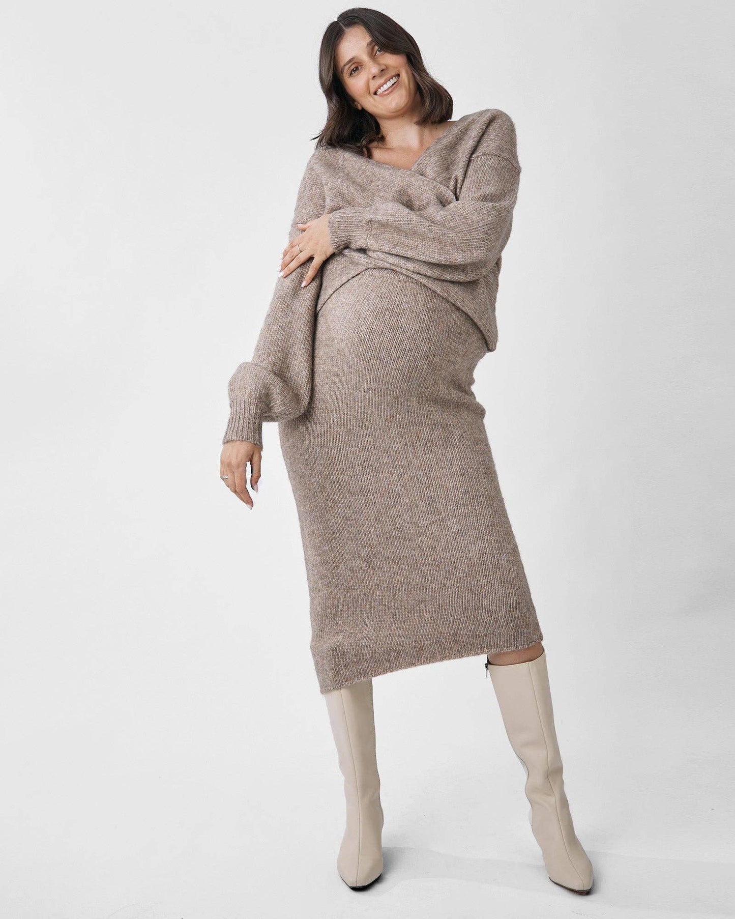 Crossover Knit - Taupe