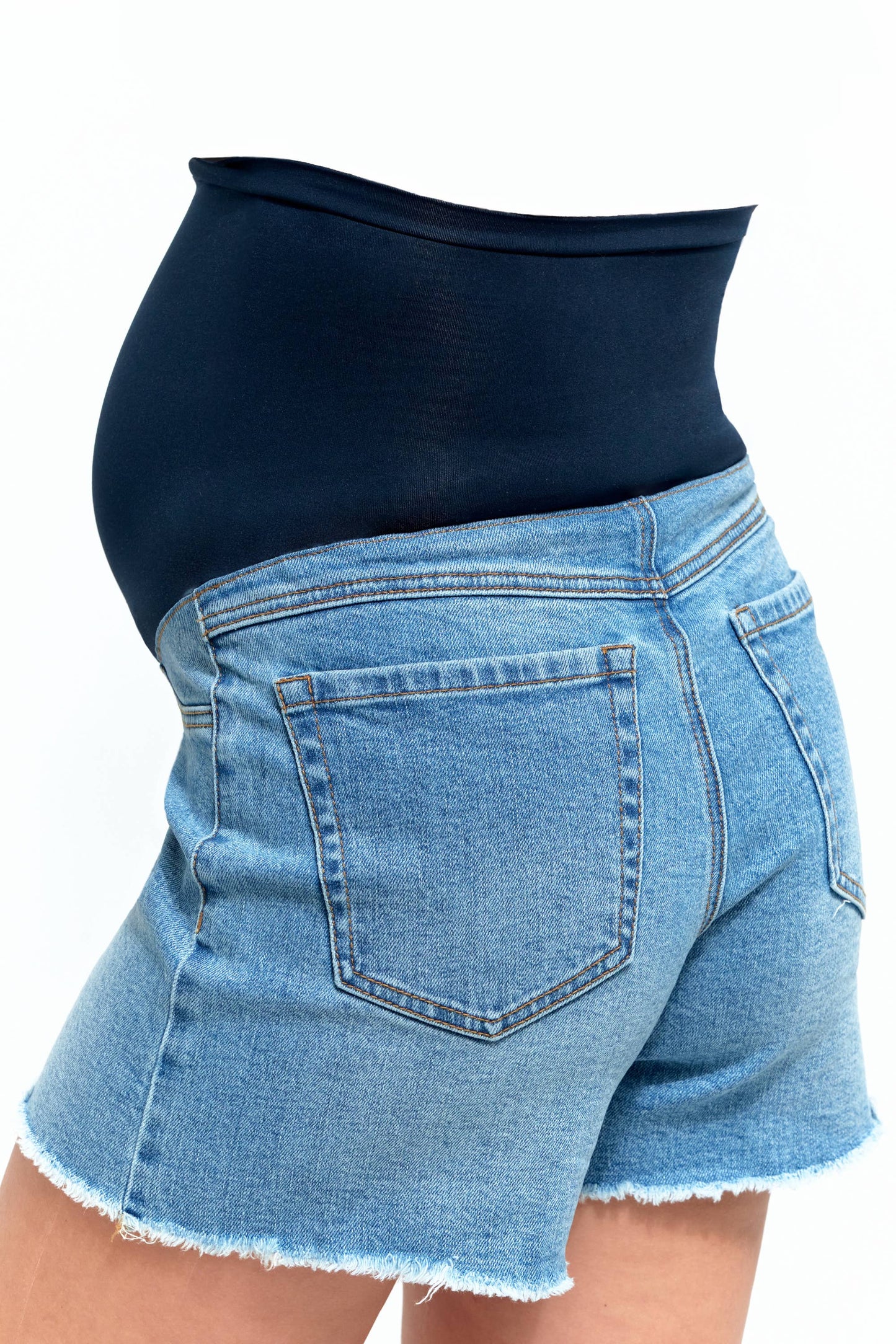 5" Maternity Jean Shorts w/ Bellyband