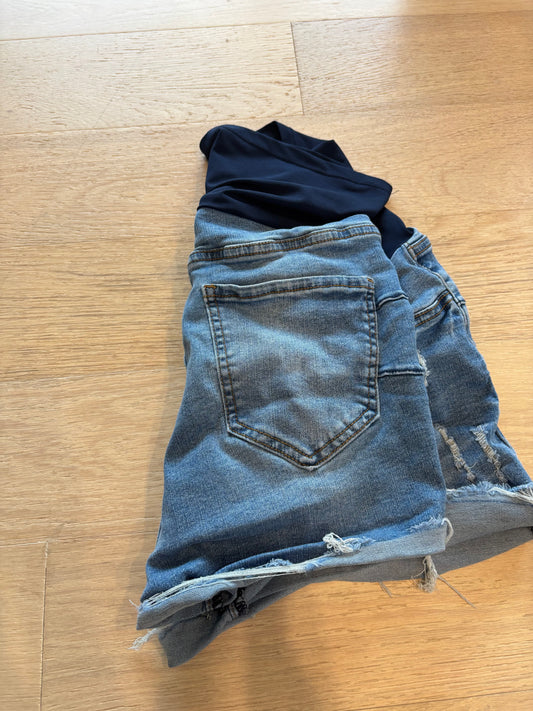 Large Denim Pre-Loved Maternity Shorts