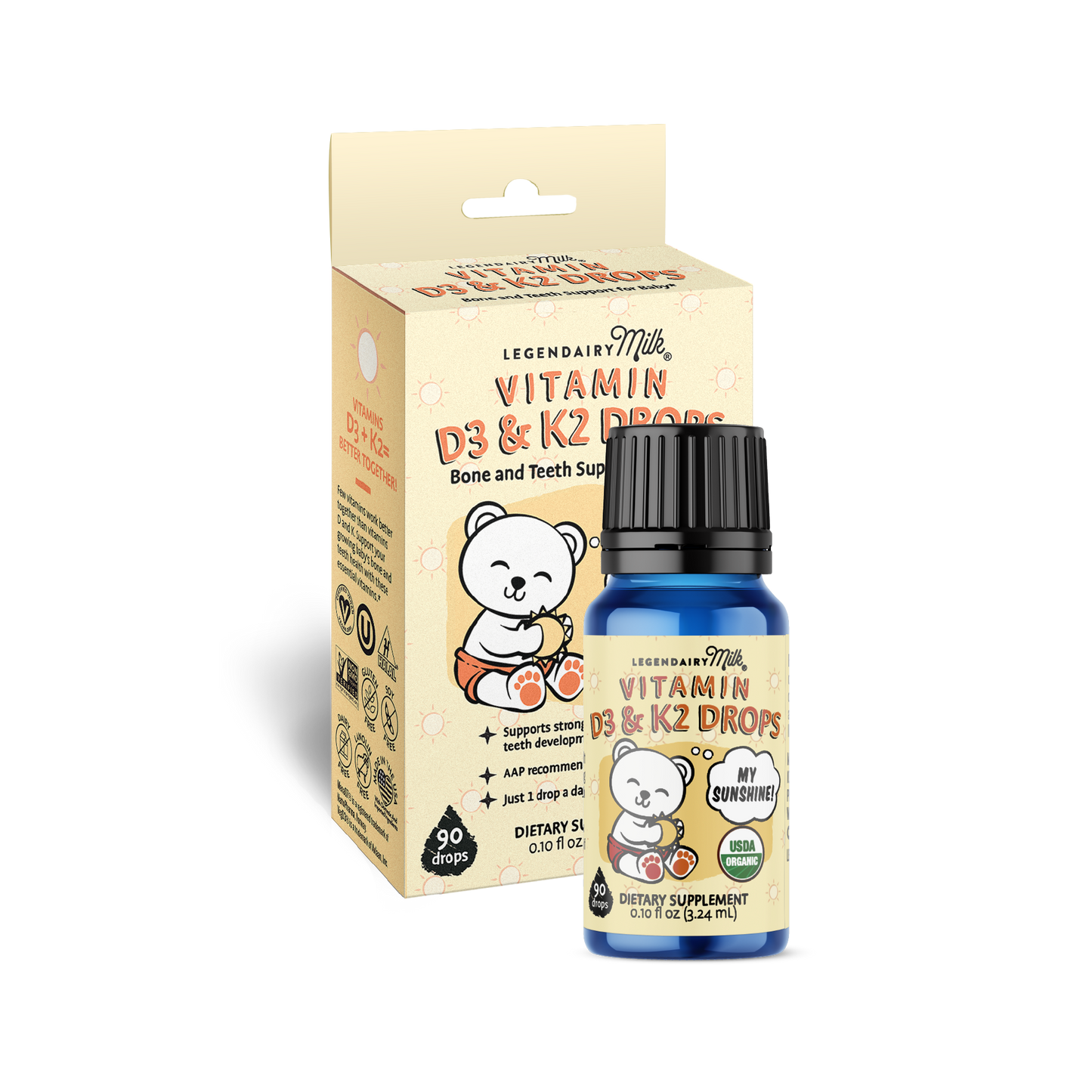 Organic Baby and Toddler D3&K2 Drops