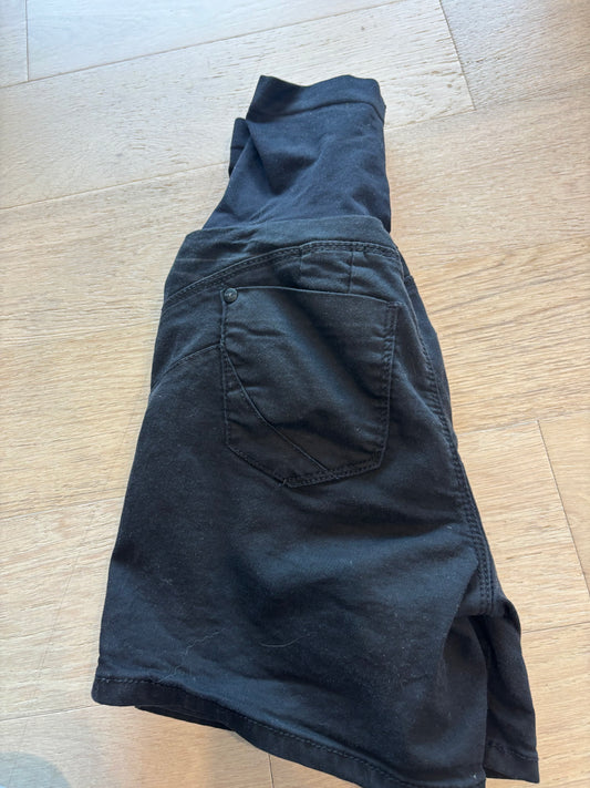 Black Medium Denim Pre-Loved Maternity Shorts