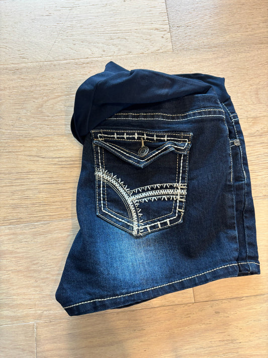Medium Denim Pre-Loved Maternity Shorts