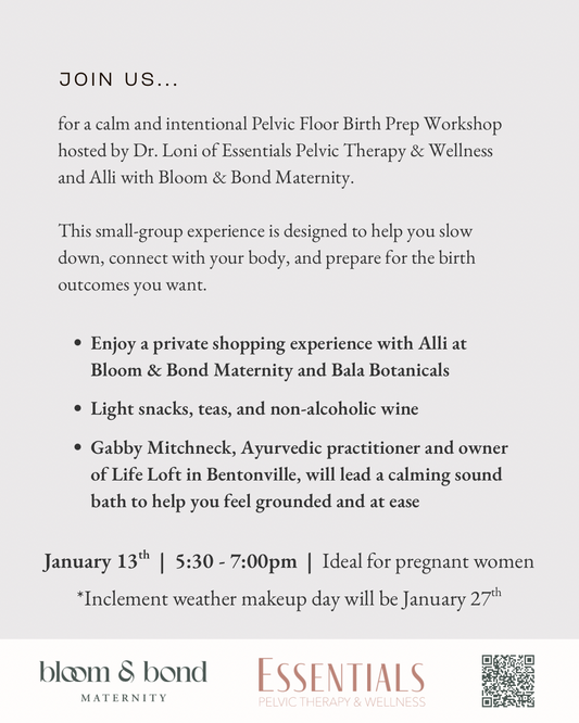 Pelvic Floor Birth Prep Workshop - Jan. 13