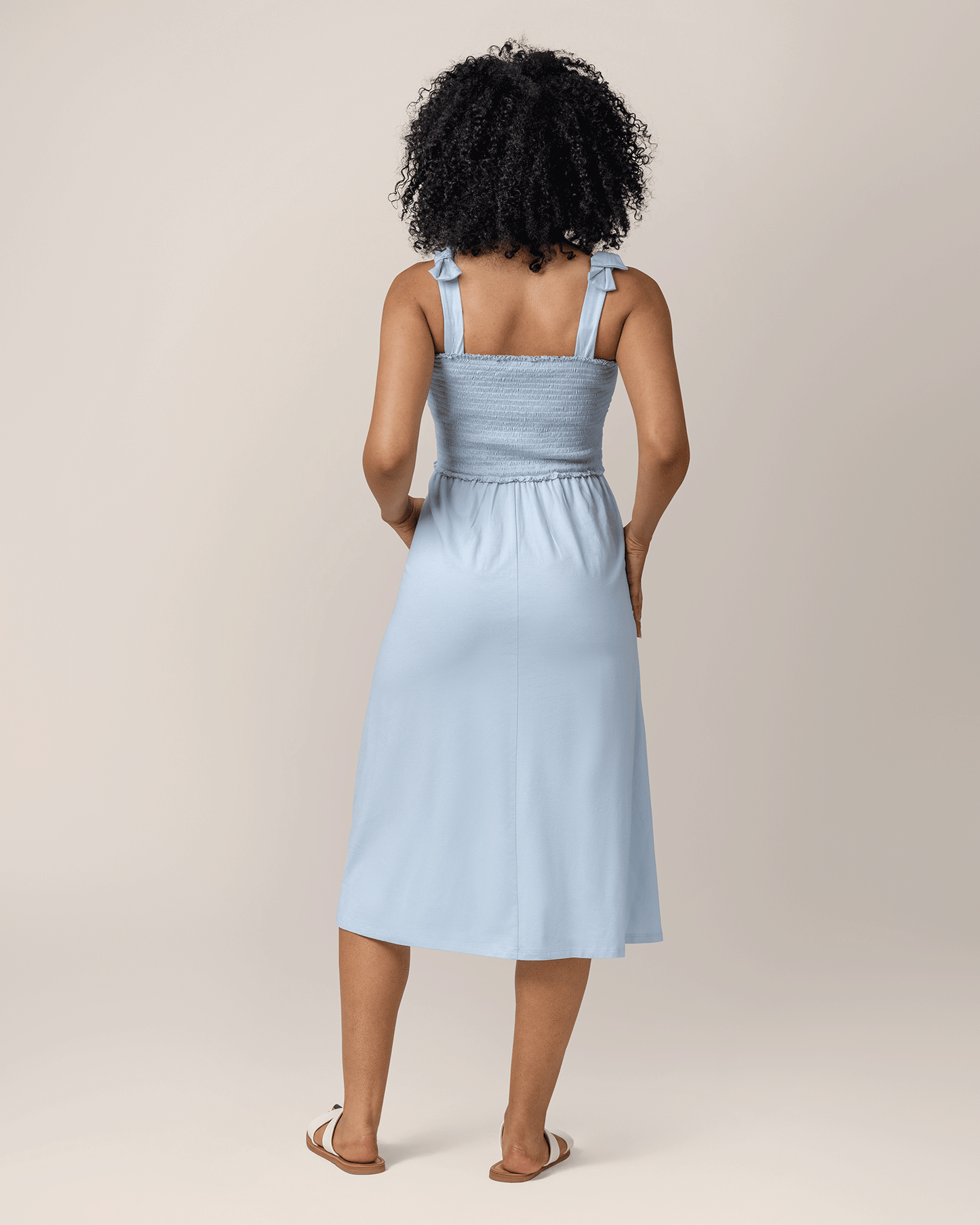 Smocked Maternity & Nursing Dress