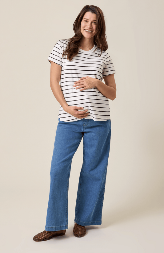 Drawstring Wide Leg Maternity & Postpartum Jean