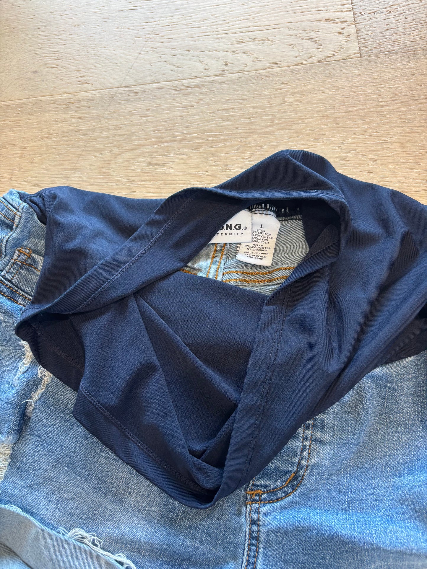 Large Denim Pre-Loved Maternity Shorts