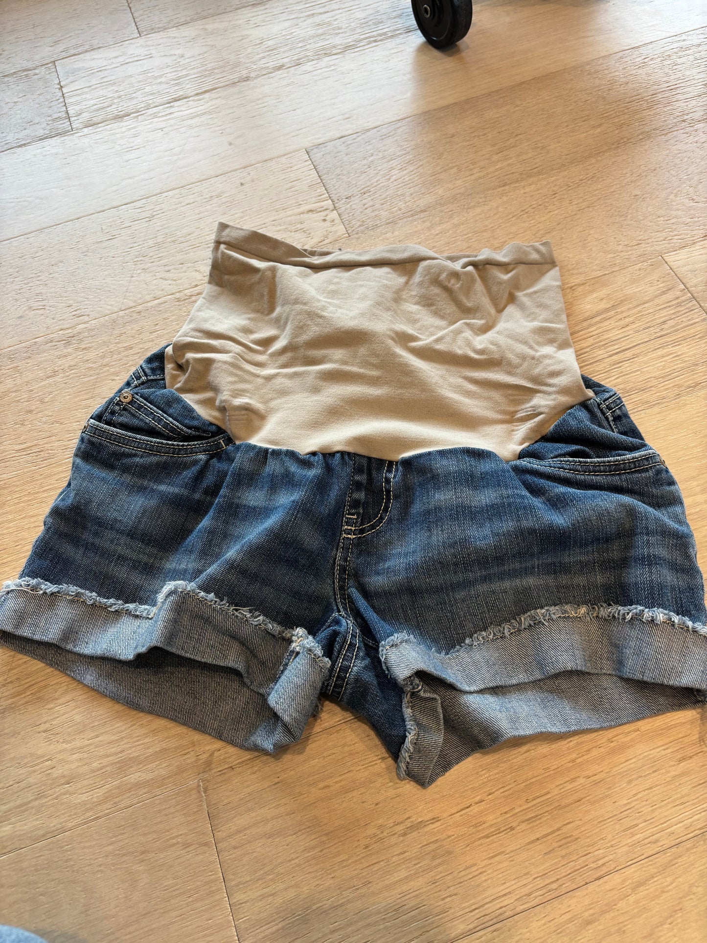 Medium Denim Pre-Loved Maternity Shorts