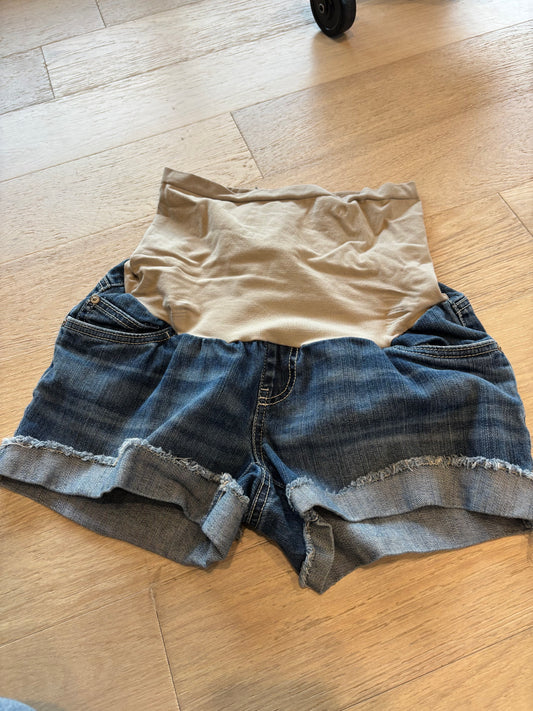 Medium Denim Pre-Loved Maternity Shorts
