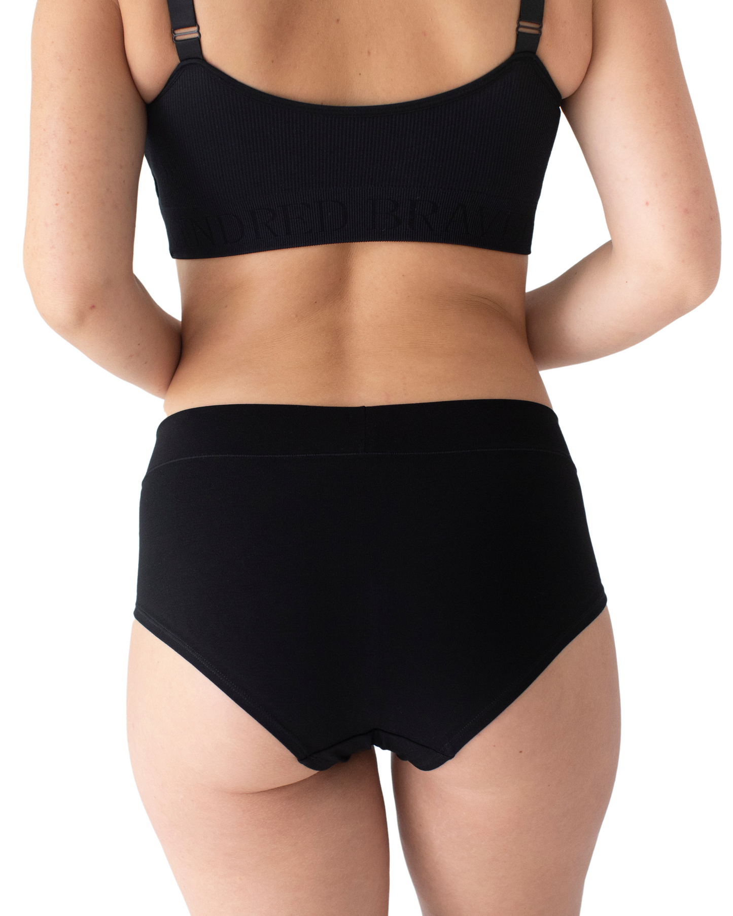 Bamboo Maternity & Postpartum Panties - 2 Pack black & beige