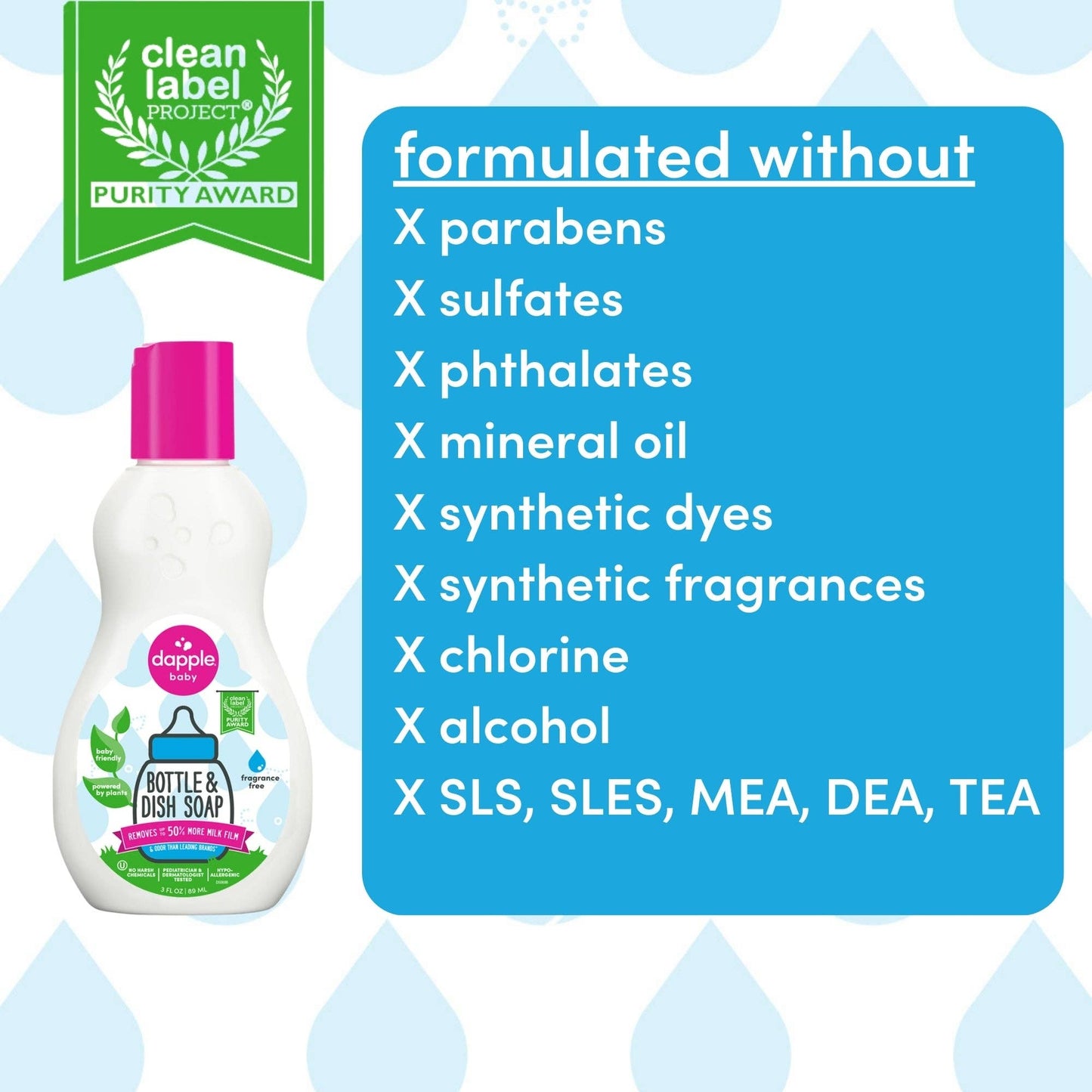 Dapple Baby On the Go 12ct Dish Soap Travel Size (Cs of 12)