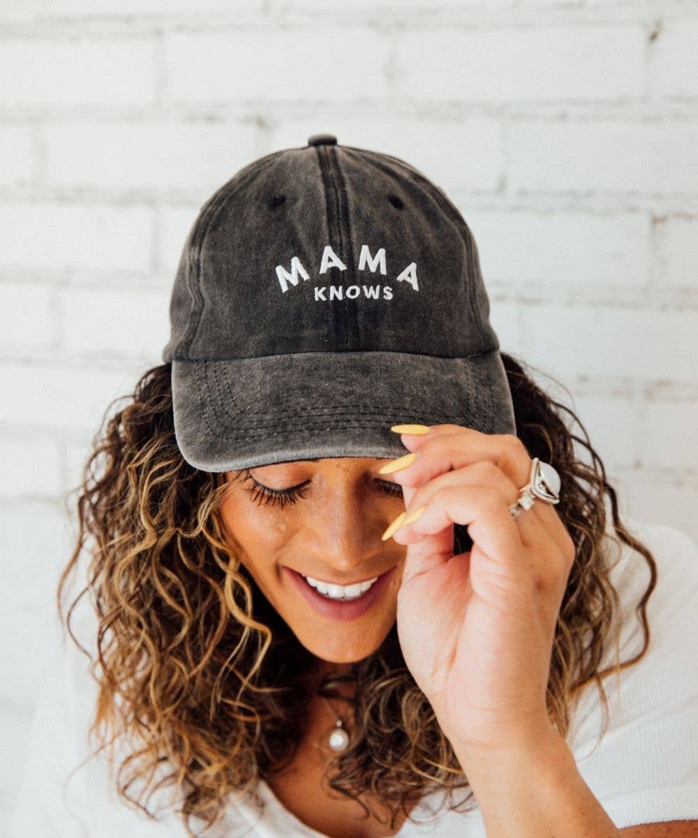 Mama Knows Hat | Stylish Mom Cap Adjustable Baseball Cap