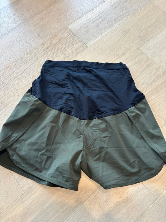 Small Green Athletic Pre-Loved Maternity Shorts