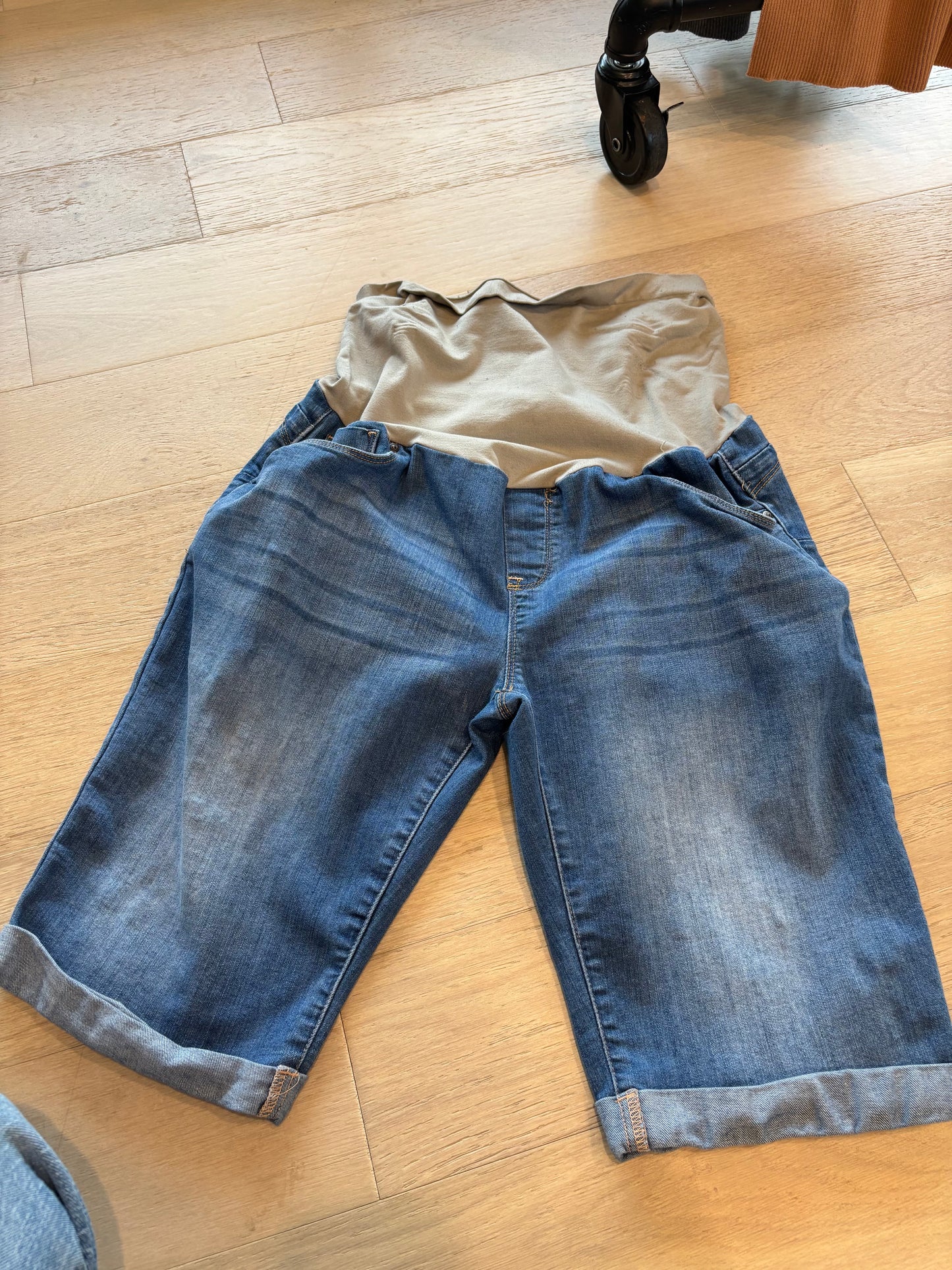 Large Denim Pre-Loved Maternity Shorts
