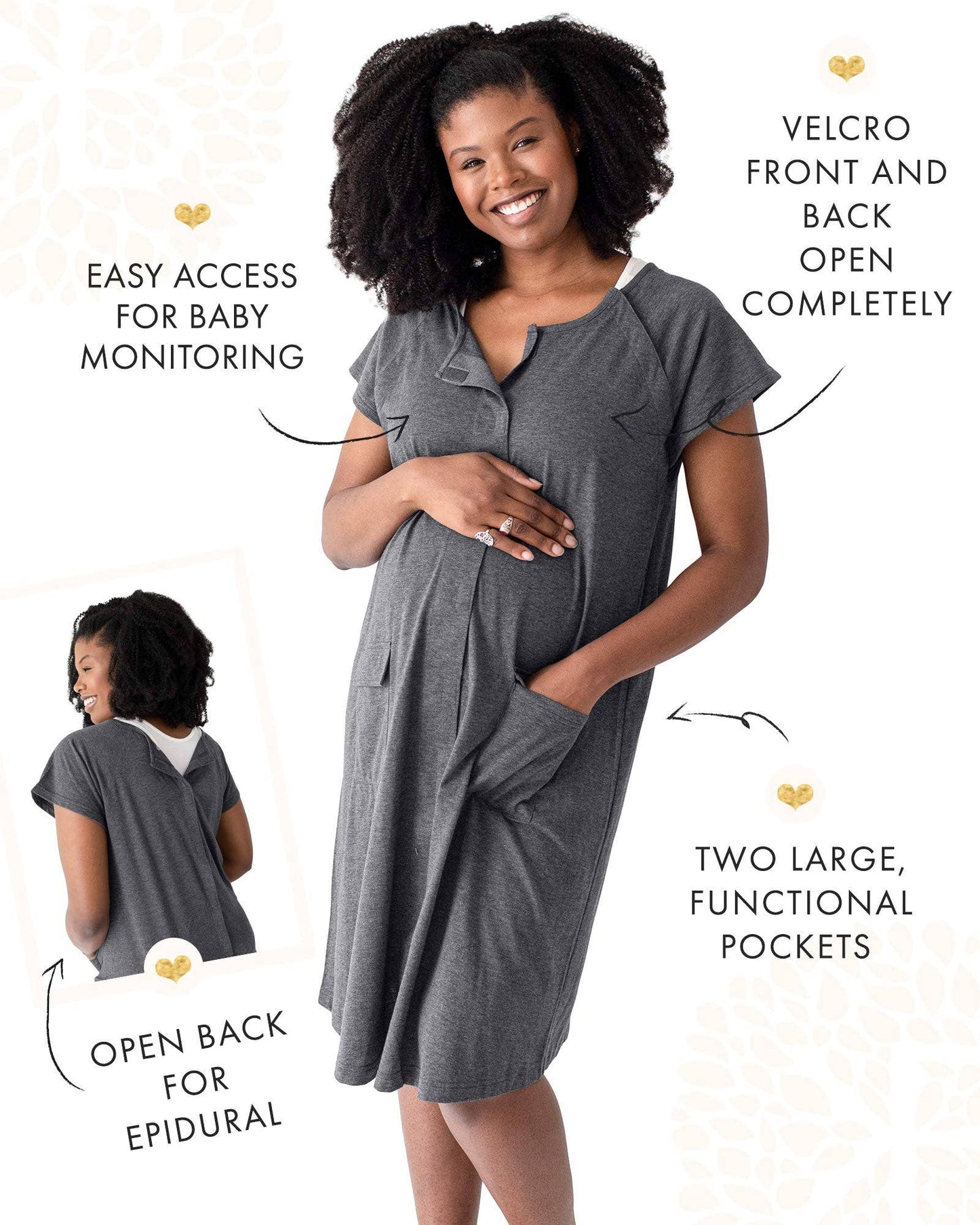 3 In 1 Universal Labor, Delivery & Nursing Gown