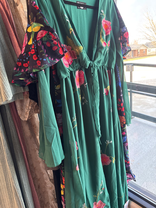 ASOS Maternity - Green Floral Dress - Small