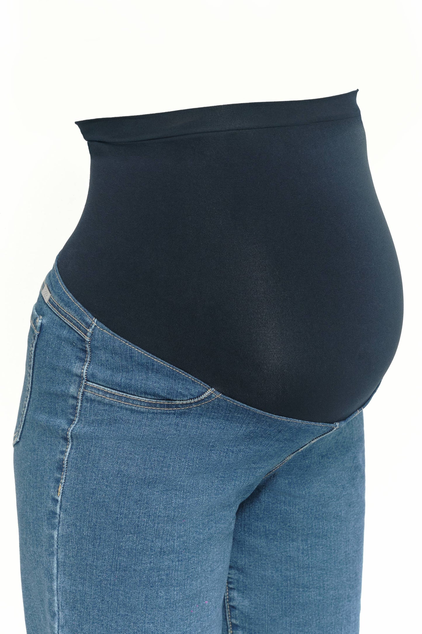 Maternity 34" Baggy Straight leg Jean w/ Bellyband in Iman