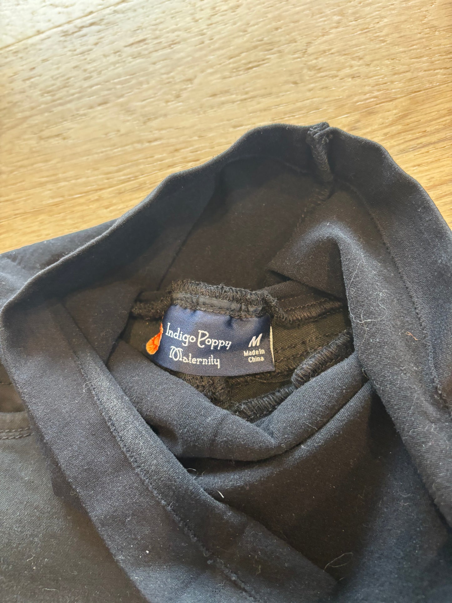 Black Medium Denim Pre-Loved Maternity Shorts