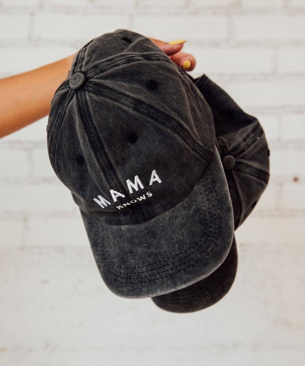 Mama Knows Hat | Stylish Mom Cap Adjustable Baseball Cap