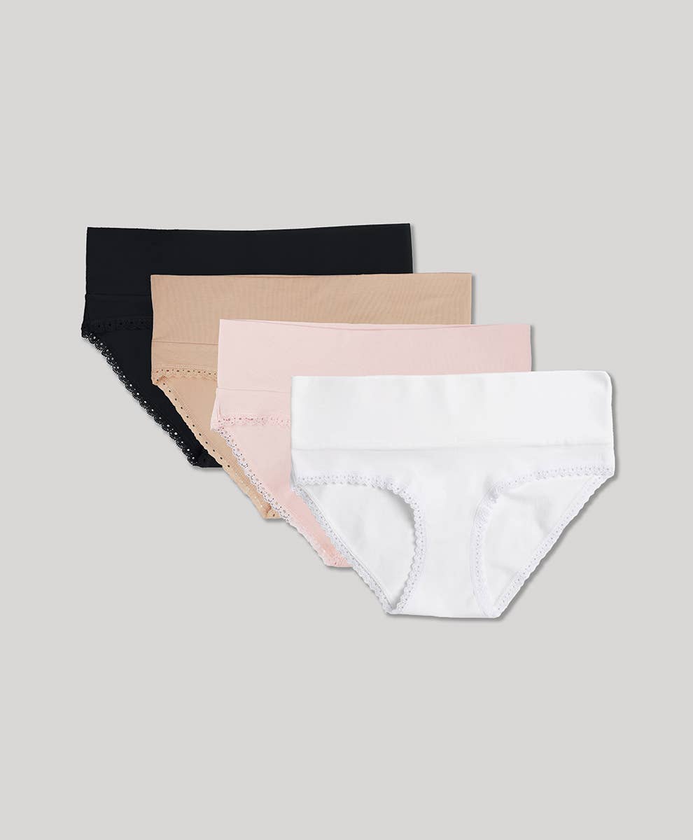 Women's Maternity Foldover Hipster 4-Pack