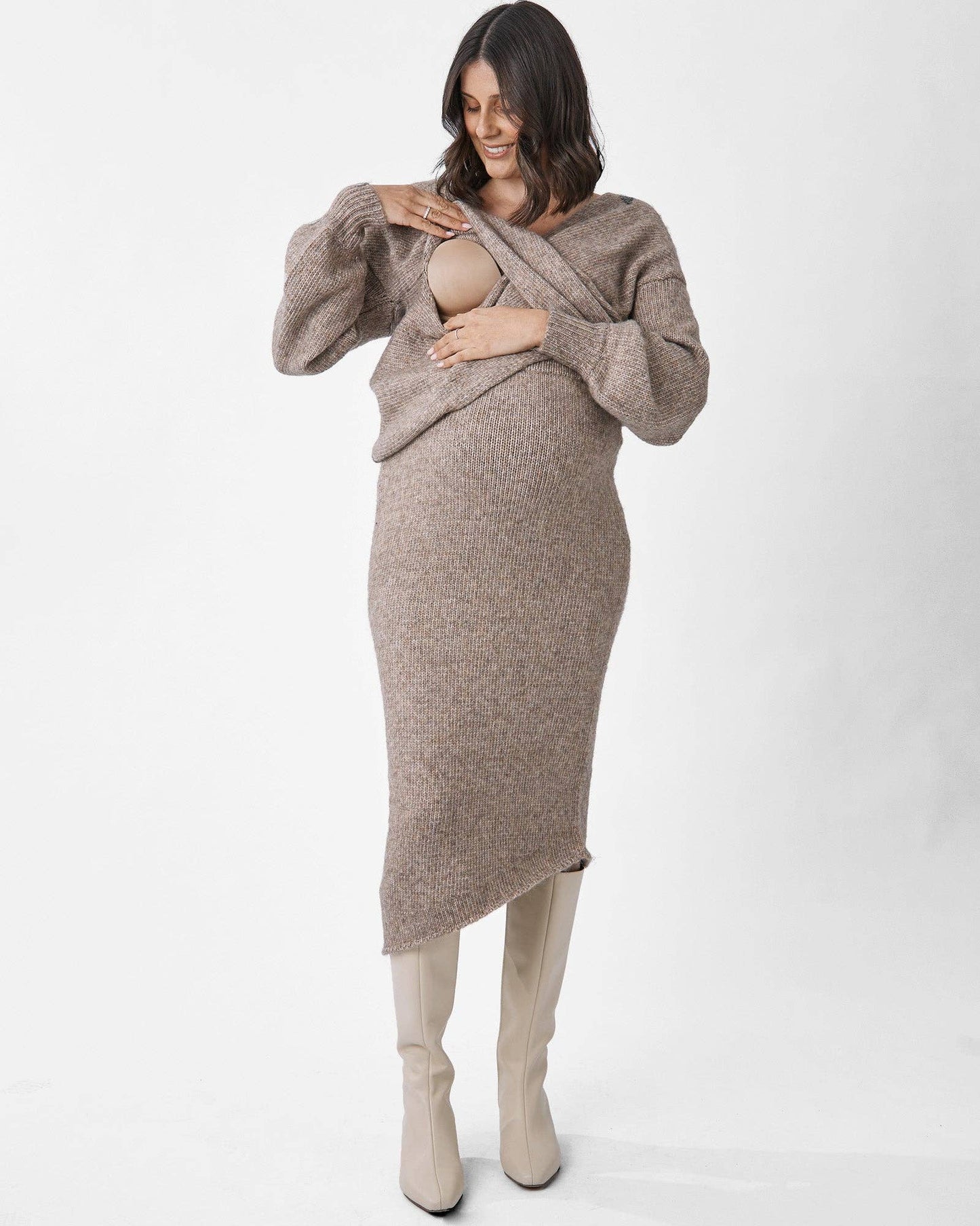 Crossover Knit - Taupe