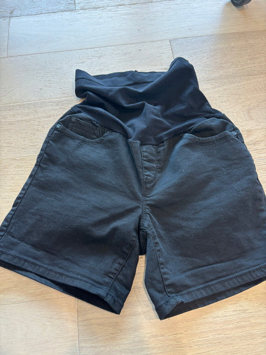 Black Medium Denim Pre-Loved Maternity Shorts