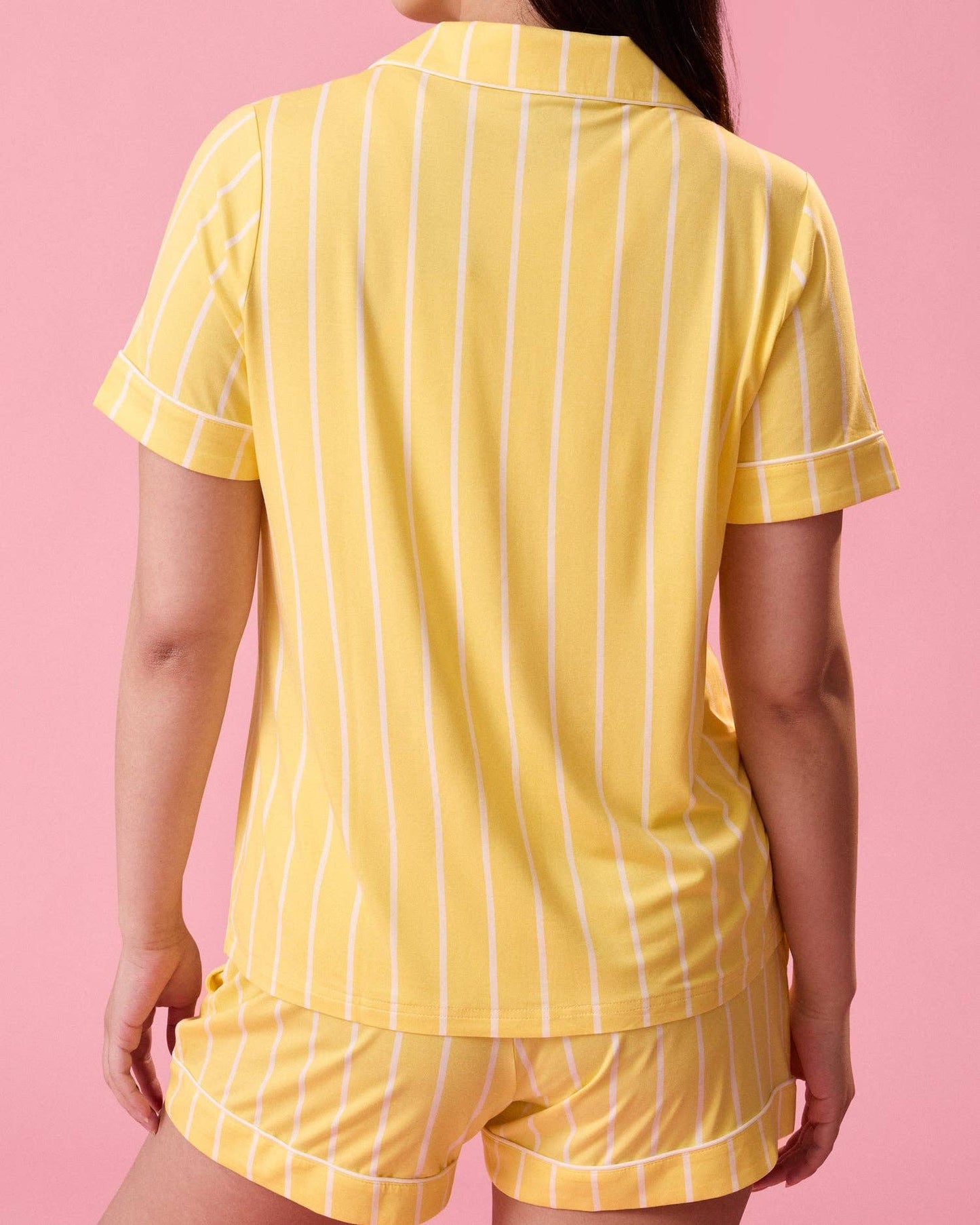 Clea Bamboo Short Sleeve Pajama Set - Spring Colors