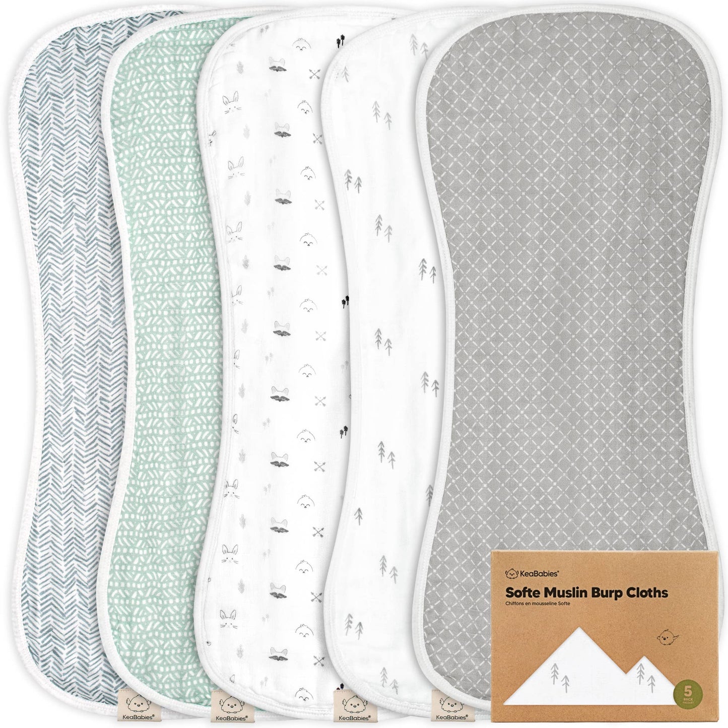 5-Pack Softe Burp Cloths