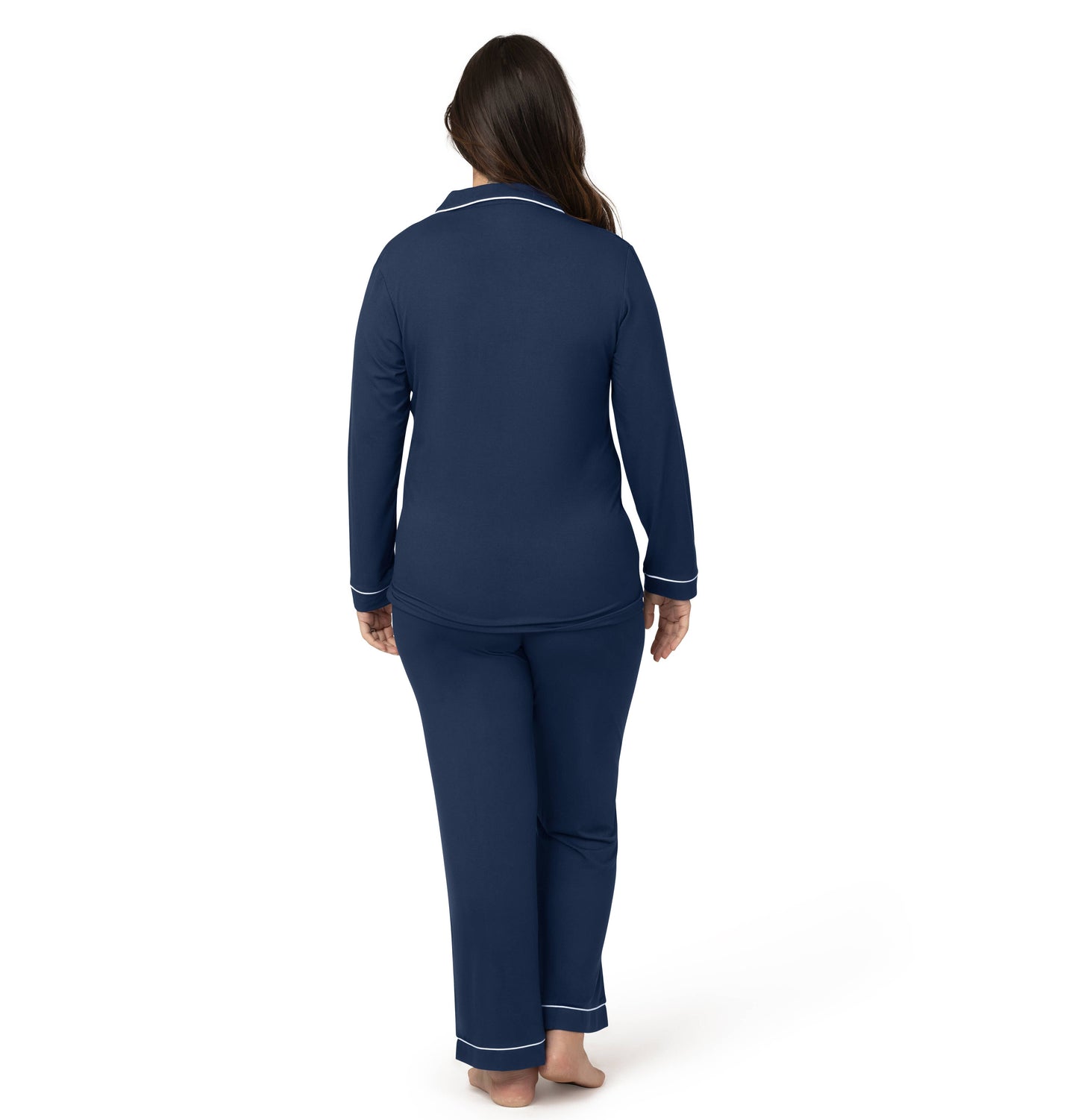 Clea Bamboo Classic Long Sleeve Maternity & Nursing Pajamas