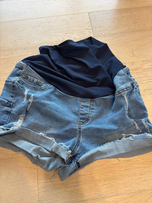 Large Denim Pre-Loved Maternity Shorts