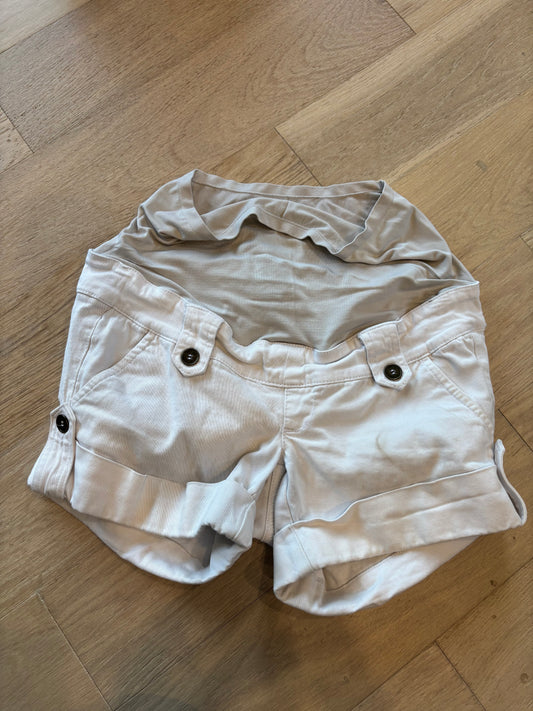 Small White Pre-Loved Maternity Shorts