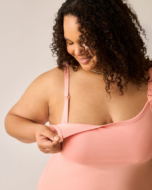 The Sunday Maternity & Nursing Maxi Dress | Sunset Pink