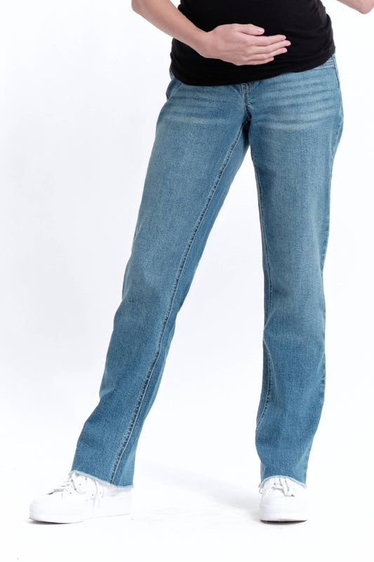 Maternity 32” Relaxed Straight Leg Jean w/ Bellyband- Samuel