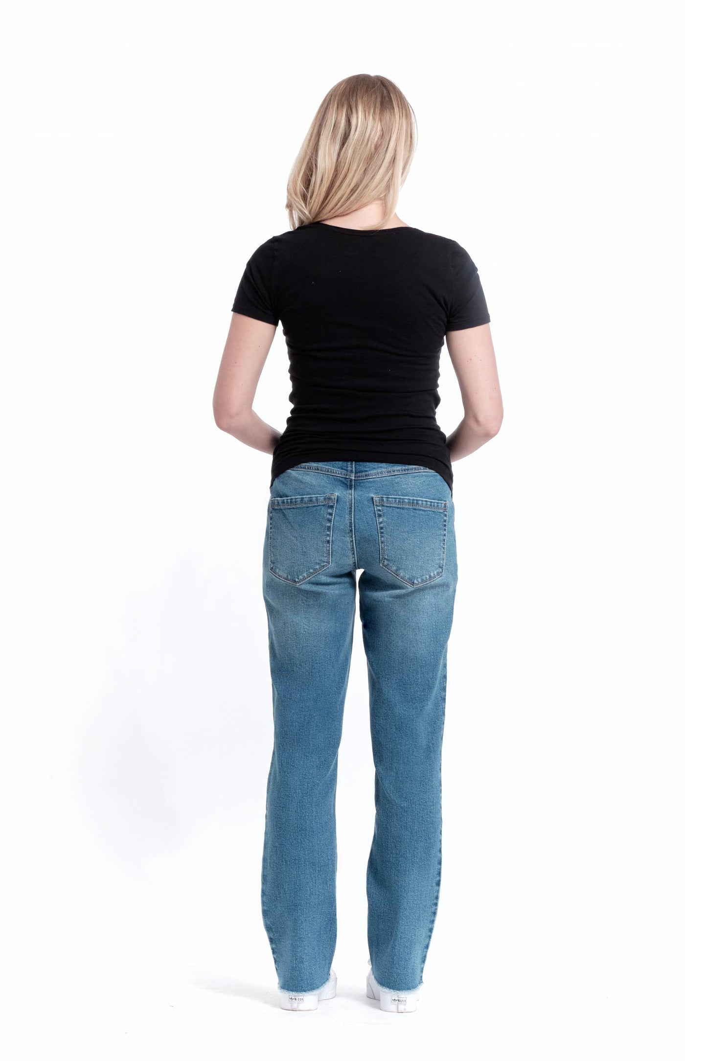 Maternity 32” Relaxed Straight Leg Jean w/ Bellyband- Samuel