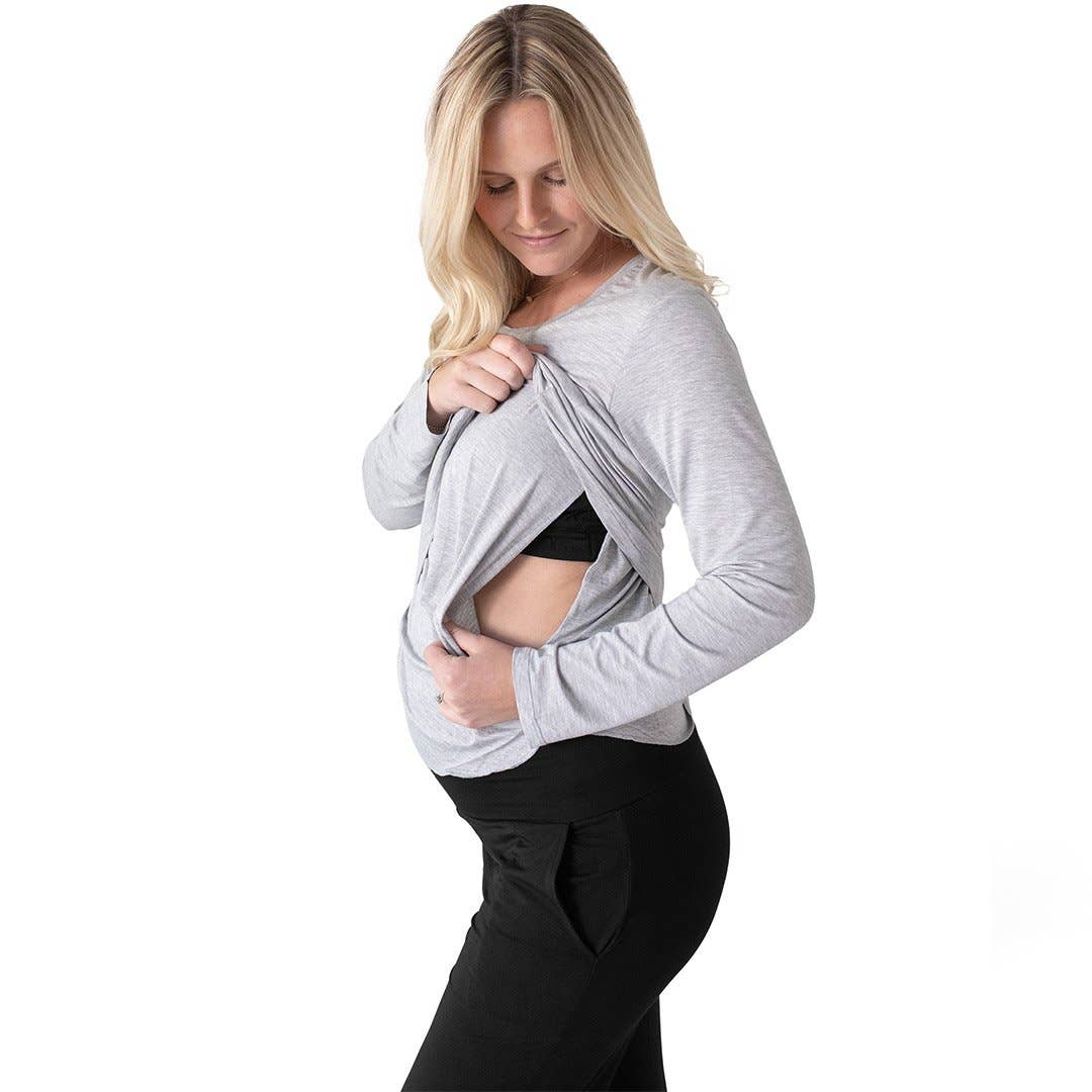 Bamboo Nursing & Maternity Long Sleeve T-shirt