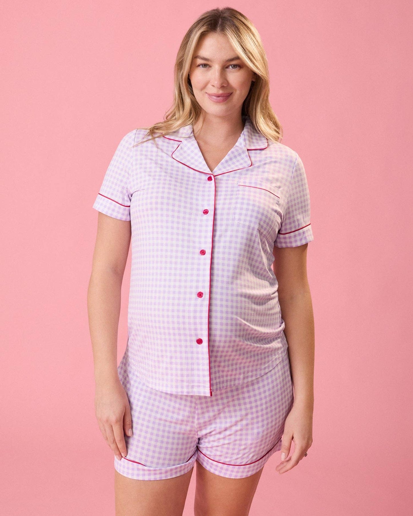 Clea Bamboo Short Sleeve Pajama Set - Spring Colors