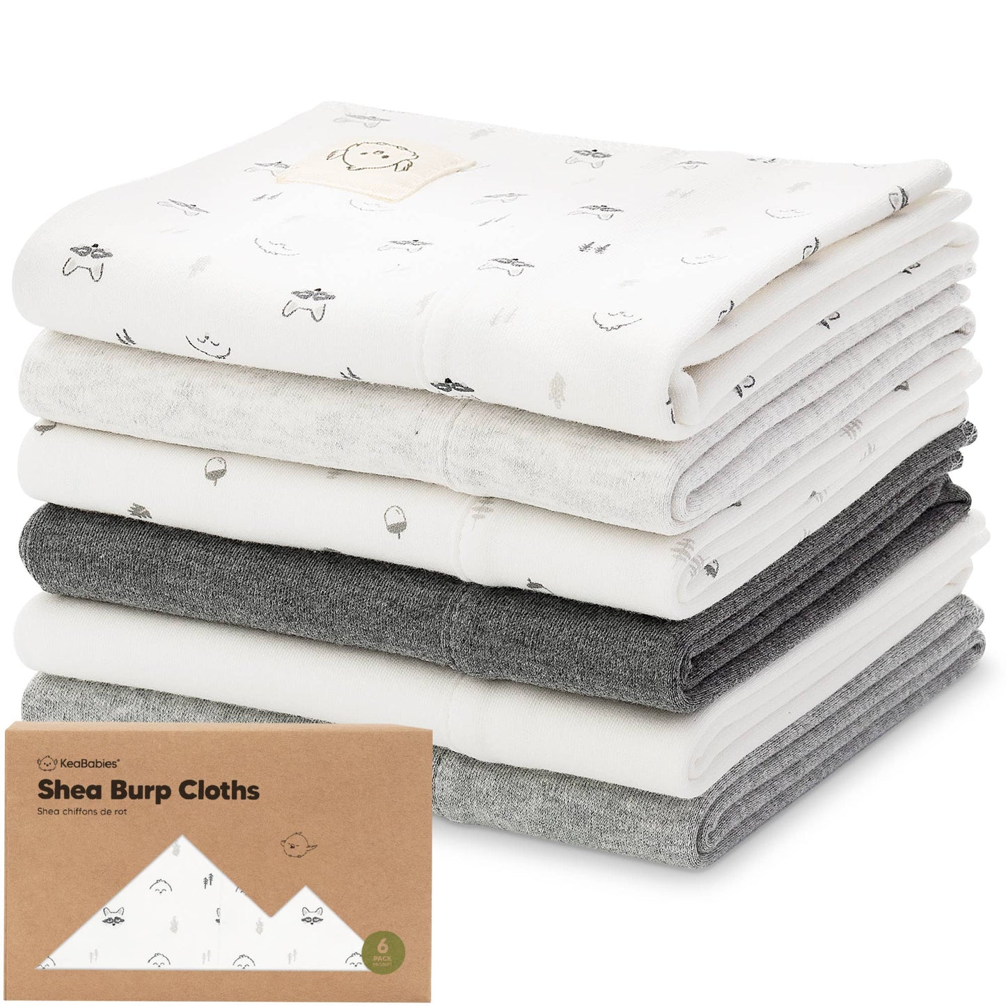 6-Pack Shea Burp Cloths