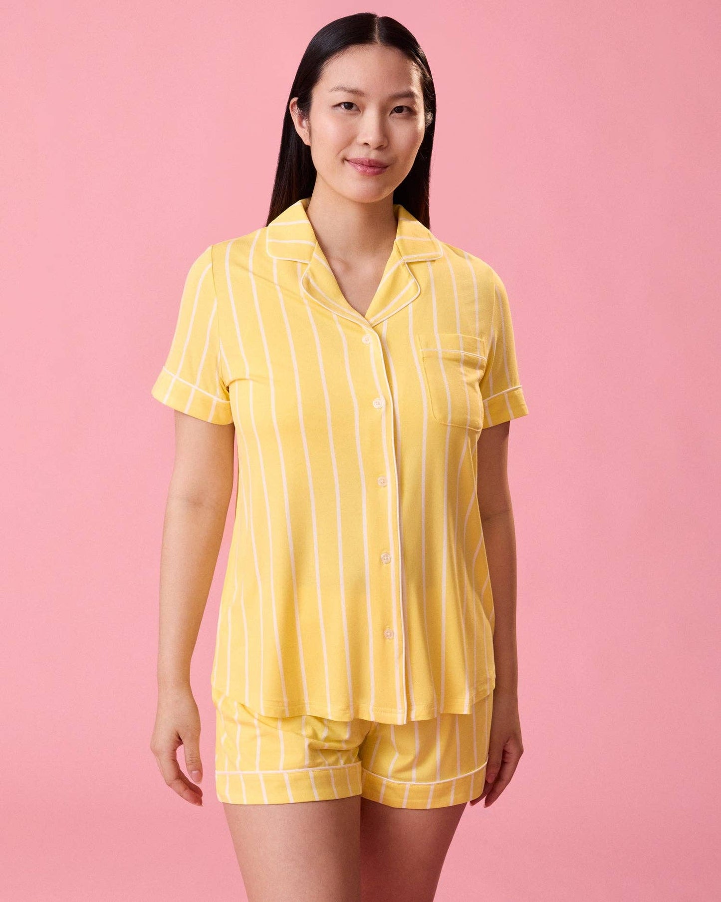 Clea Bamboo Short Sleeve Pajama Set - Spring Colors