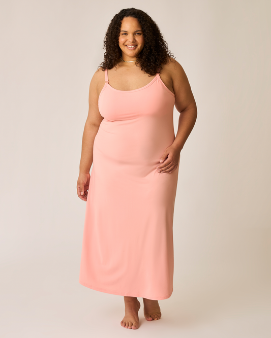The Sunday Maternity & Nursing Maxi Dress | Sunset Pink