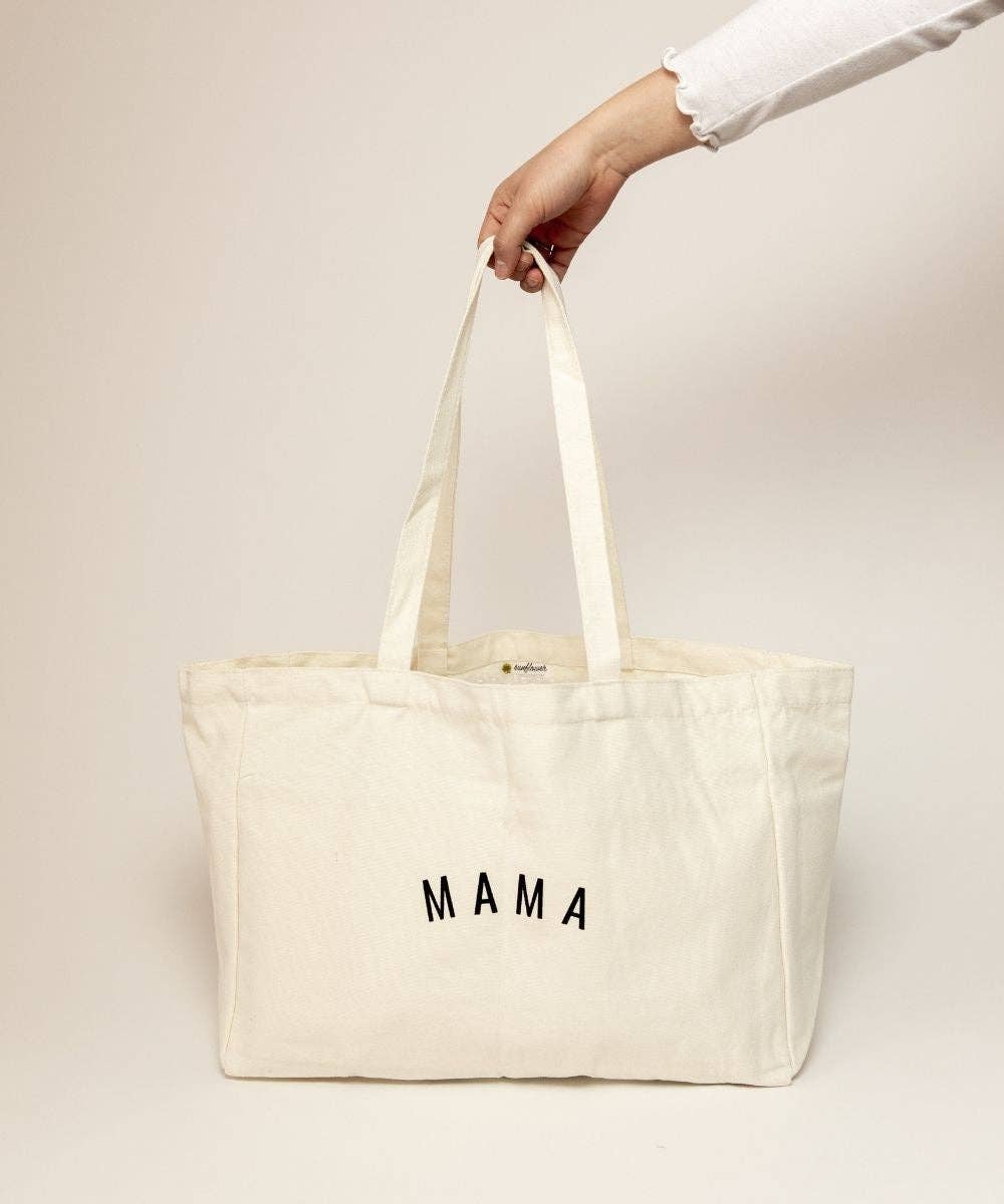 Mama Canvas Tote Bag | Stylish Eco-Friendly Diaper Bag