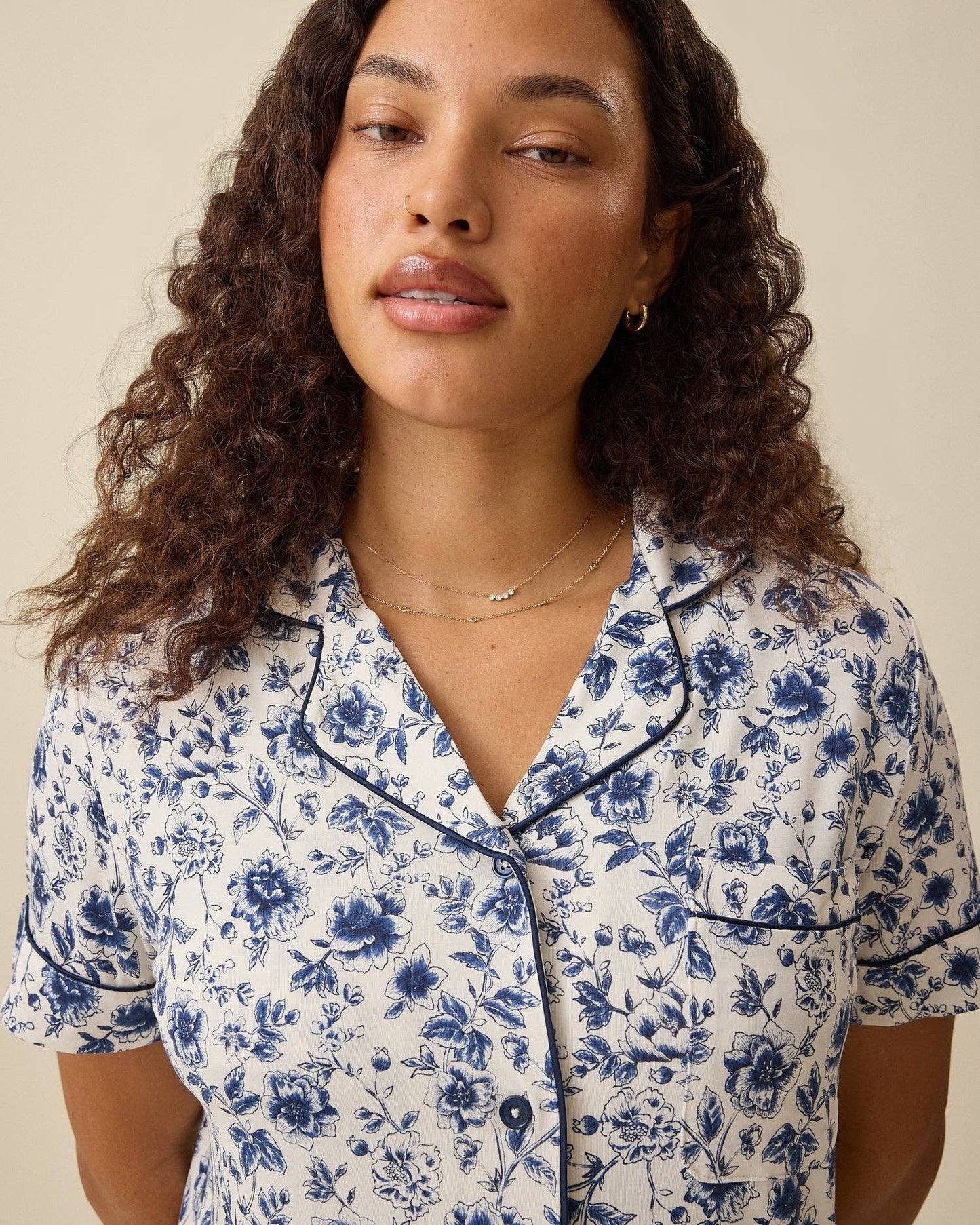Clea Bamboo Short Sleeve Pajama Set - Spring Colors