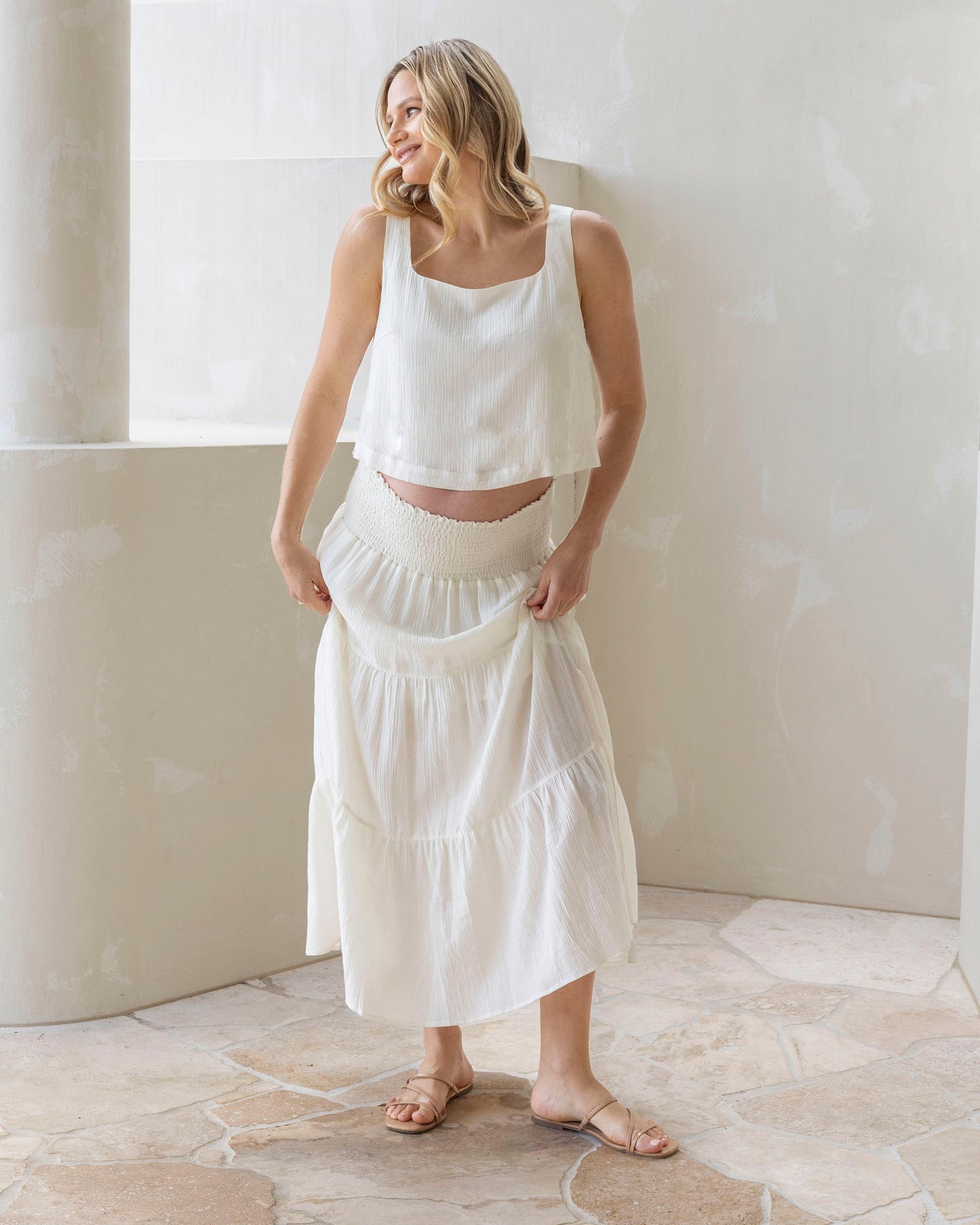 Luana Maternity Cropped Tank Top